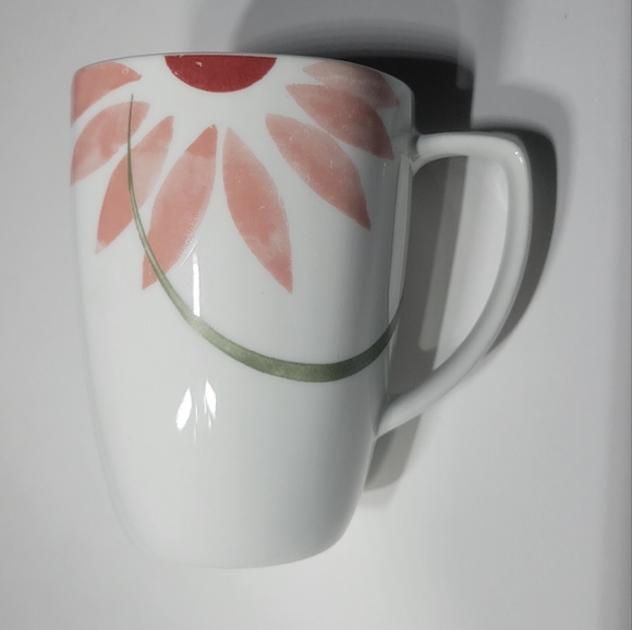 Corelle Coordinates Coffee Mug Tea Cup White with Pretty Pink Flowers Porcelain - Picture 8 of 9